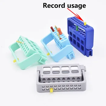 

1 pcs Dental plastic 16 Holes Measuring Instrument with a record function endo box stand Root Canal File Holder Plastic Endo box