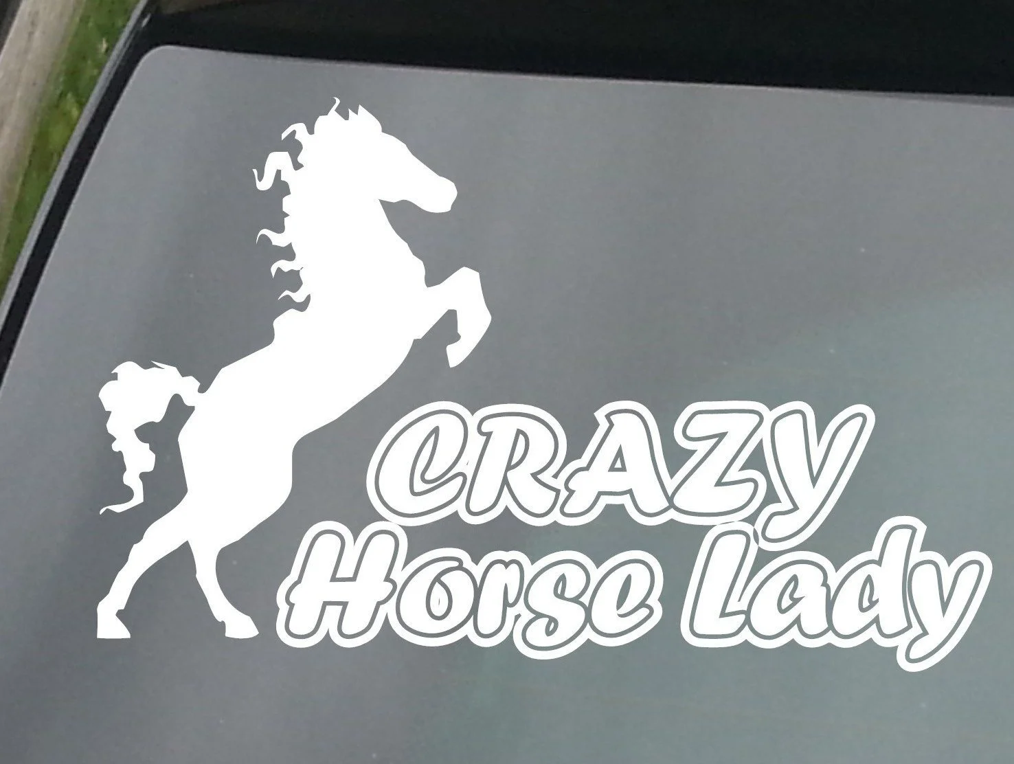 For LARGECrazy Horse Lady Riding Vinyl Decal Sticker 300mm Car Styling | Автомобили и мотоциклы