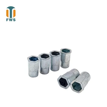 

10/50/100pcs Nutsert Rivet Nut Insert Threaded Reduce Head Semi-hexagon Open End Carbon Steel