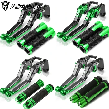 

For KAWASAKI ZX10R ZX 10R ZX10 R 2016 Motorcycle Folding Extendable Brake Clutch Levers+Hand Grips
