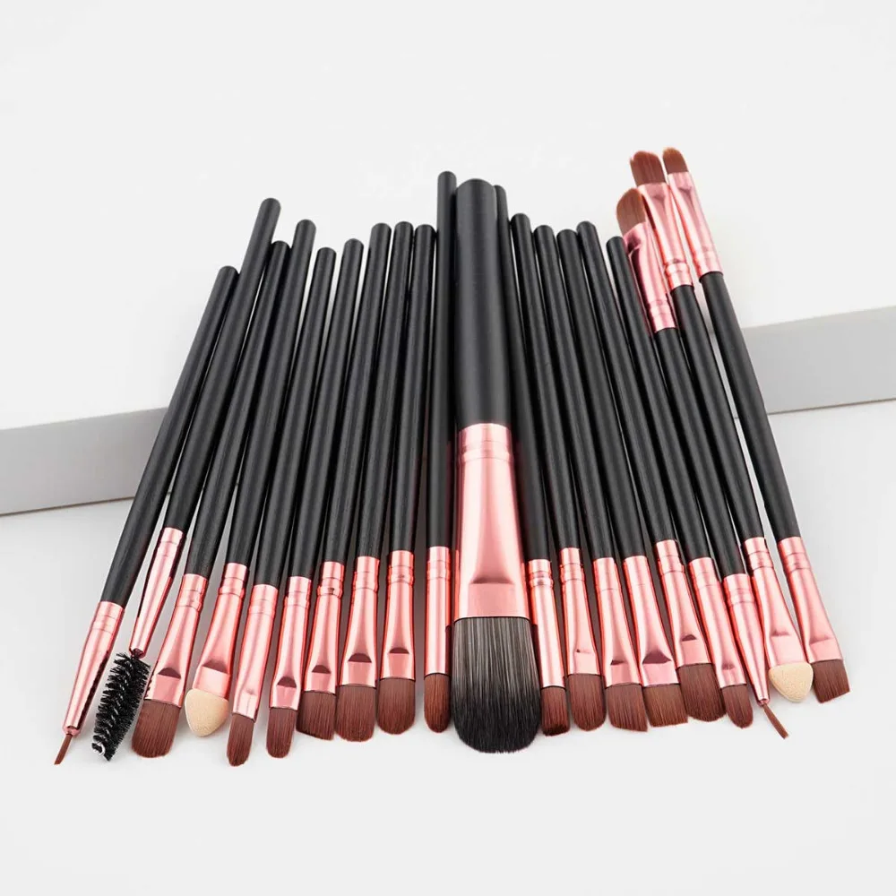 New 20/5pcsmakeup Brushes Luxury Champagne For Foundation Powder Blush Concealer Lip Eye Makeup