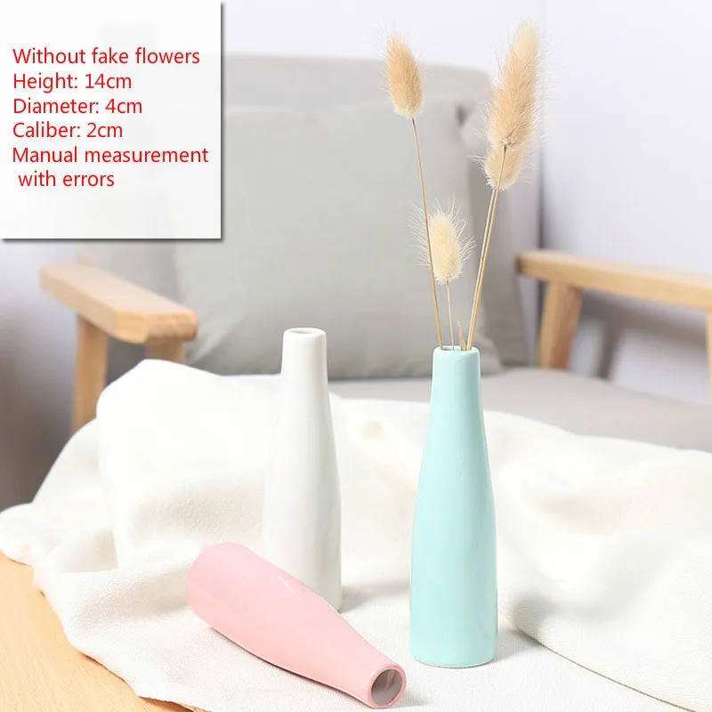 Ceramic Small Vase Small Fresh Art Small Ceramic Bottle Hydroponic Aromatherapy Decoration Simple Desktop Vase Decoration