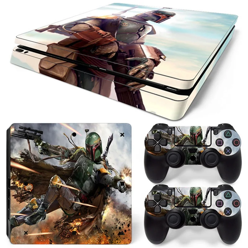 Marvel Iron man Star Wars Vinyl Skin Sticker for PS4 Slim Console and 2 Controllers Decal Cover Game Accessories 