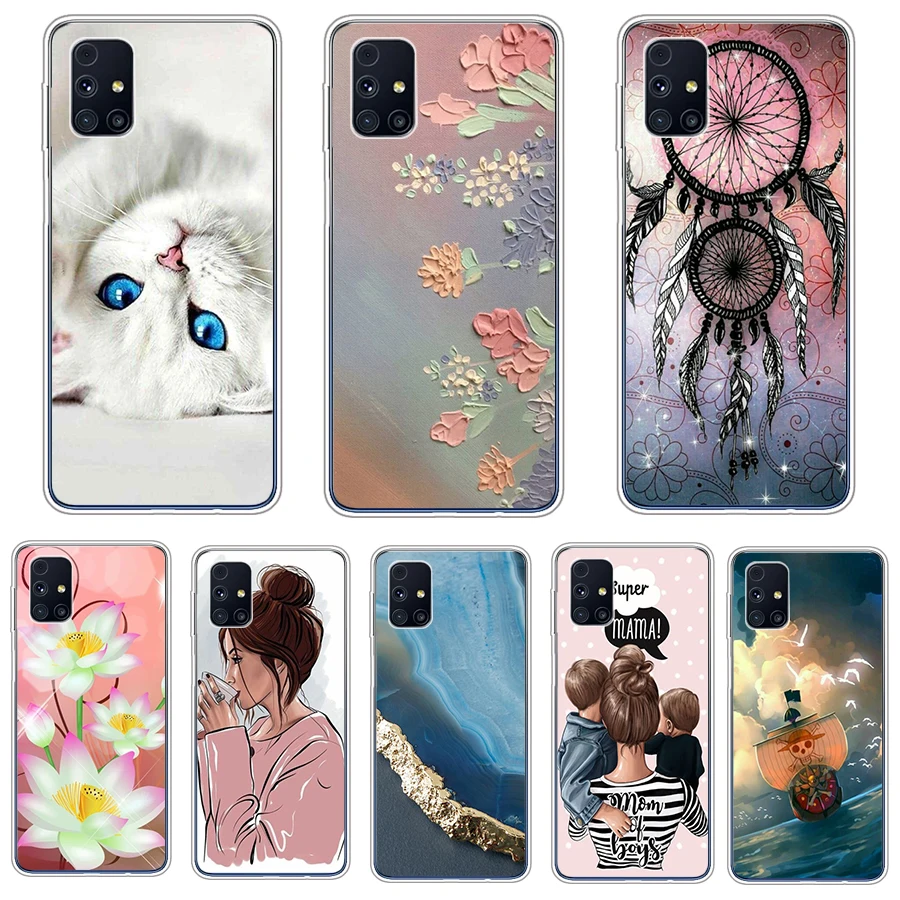 Custodia Per Samsung M31 6.4 "Cover Posteriore In Silicone Morbido Tpu Per Samsung Galaxy M31 M 31 Sm-M315 M315 Telefono Paraurti Funda