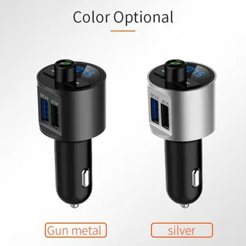 

FM Transmitter Aux Modulator Bluetooth Handsfree Car Kit Car Audio MP3 Player With Quick Charge Dual USB Car Charge