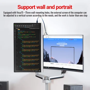 

Portable Monitor 15.6 Inch IPS Screen USB Type C HDMI Display for iPhone PC Laptop Ps4 Switch Xbox Gaming Monitor Mouse Keyboard