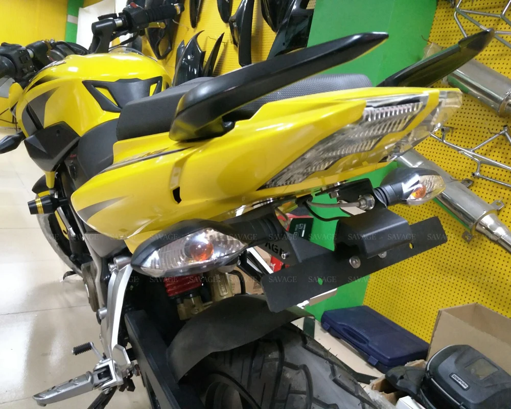 Регистрация номерных знаков держатель светодиодный свет для Bajaj Pulsar 200/180/150/135 NS 2012- мотоцикл хвост аккуратные предохранительный нейтрализатор