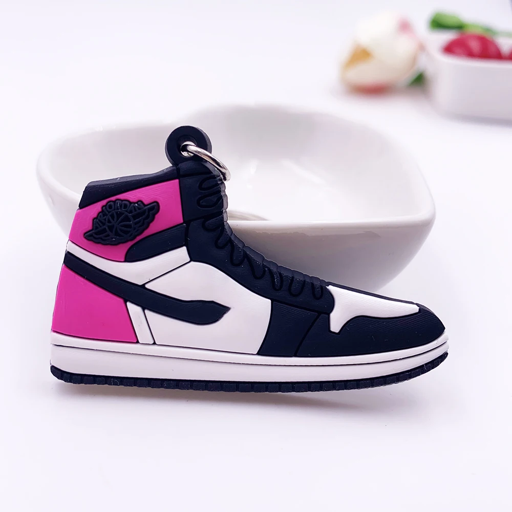 Милый брелок для ключей Mini Jordan1, брелок для обуви, подарок для женщин, мужчин и детей, модный брелок Max 1, баскетбольные кроссовки Porte Clef - Цвет: K0078-3