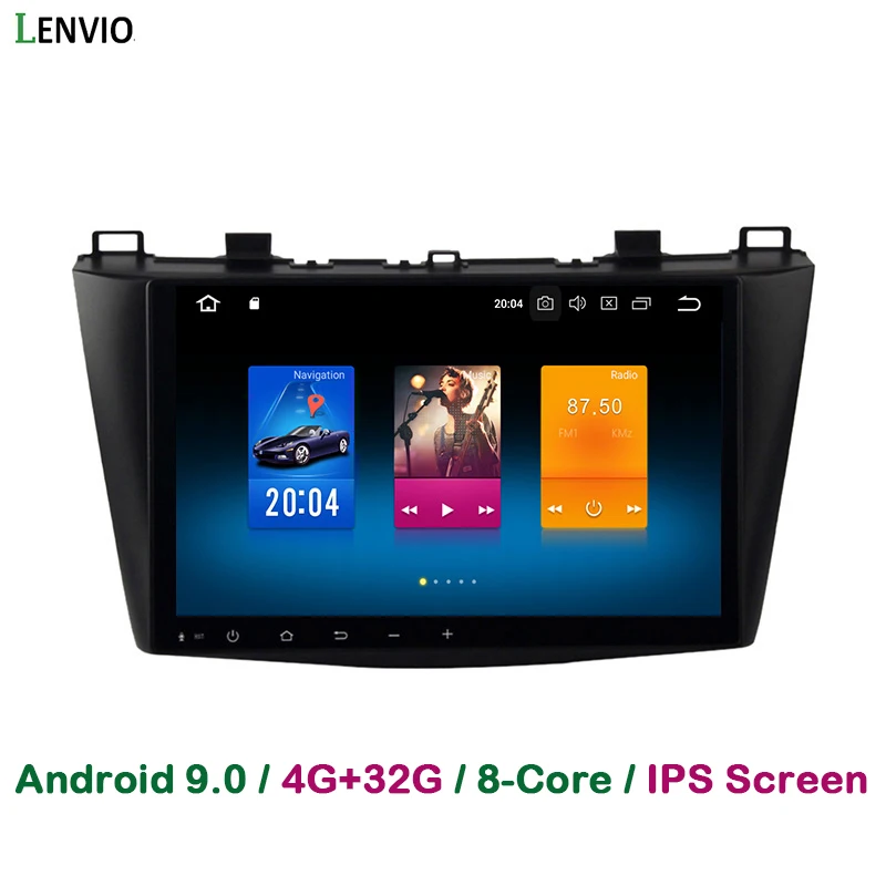 #*Cheap Lenvio 4G RAM 32G ROM Octa Core 2 Din Android 9.0 CAR DVD Radio GPS Navigation multimedia For Mazda 3 2010 2011 2012 WIFI BT IPS