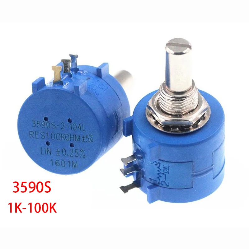 1pcs 3590S 1K 2K 5K 10K 20K 50K 100K Ohm Precision Potentiometer Adjustable Resistor 3590 102 103 502 103 203 503 104
