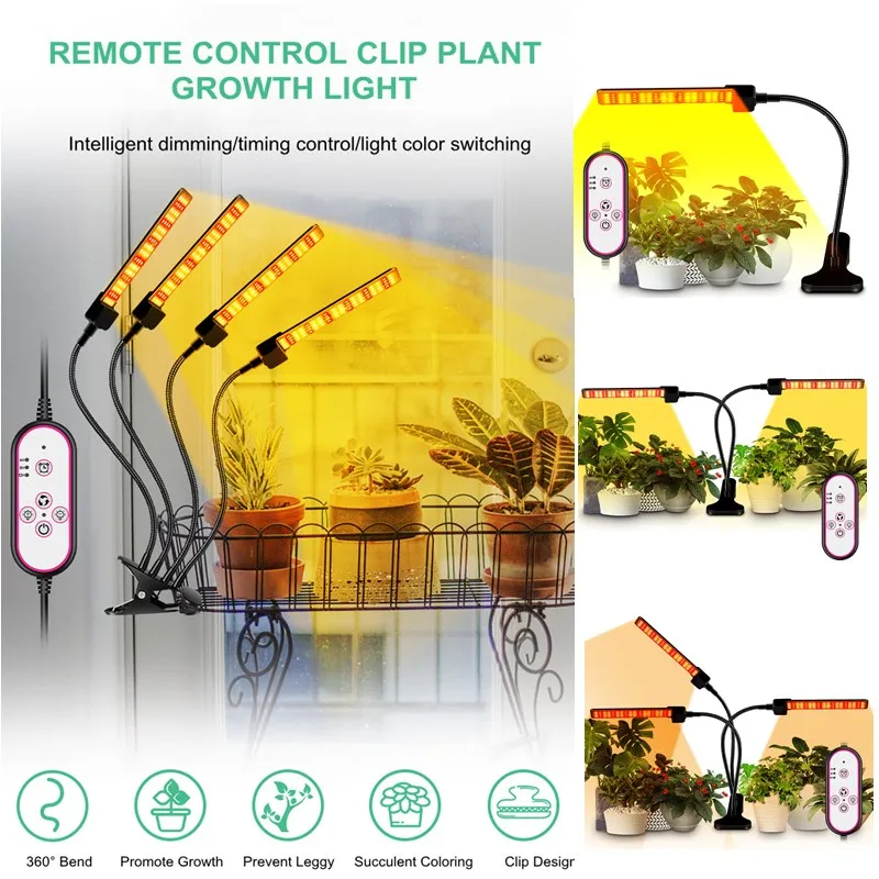 LED Grow Light EU/US/UK Phyto Lamp Full Spectrum Fitolamp With Control Phytolamp For Plants Seedlings Flower Home Phytotape