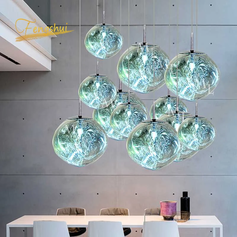 Nordic PVC LED Pendant Lights Living Room Loft LED Pendant Lamp Dining Light Kitchen Hanging Lamp Fixtures Villa Stairs Lighting afbeelding