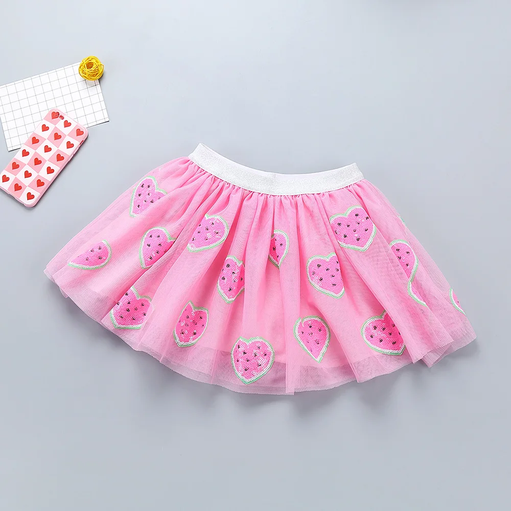 New Toddler Girls Skirts Fashion Cute Princess Skirts Fit 2 3 4 5 6 7 Years Children Kids Girls Sequin Embroidery Colorful Skirt