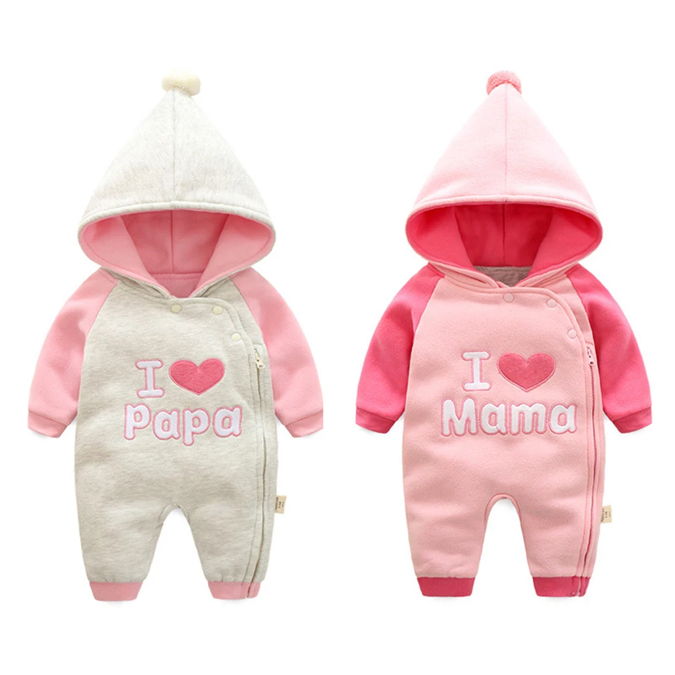 

Newborn Bodysuit Cotton I Love Papa Mama Design Printing Winter Spring Bodys Clothing Jumpsuit Brief Baby Girl Clothes