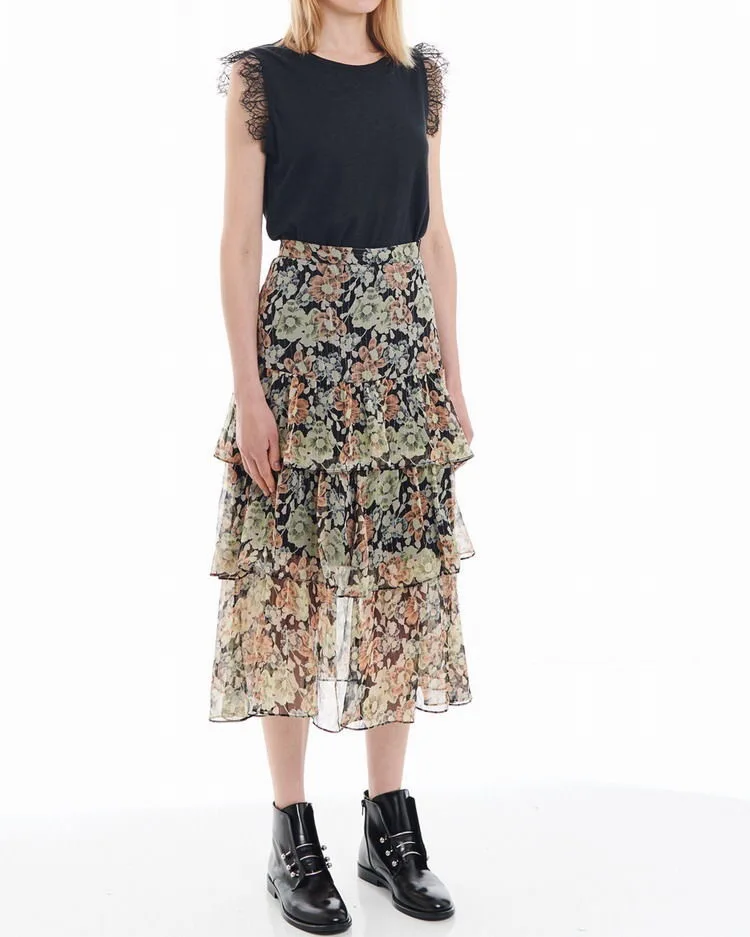

Women Skirt Gold Printed Skirt