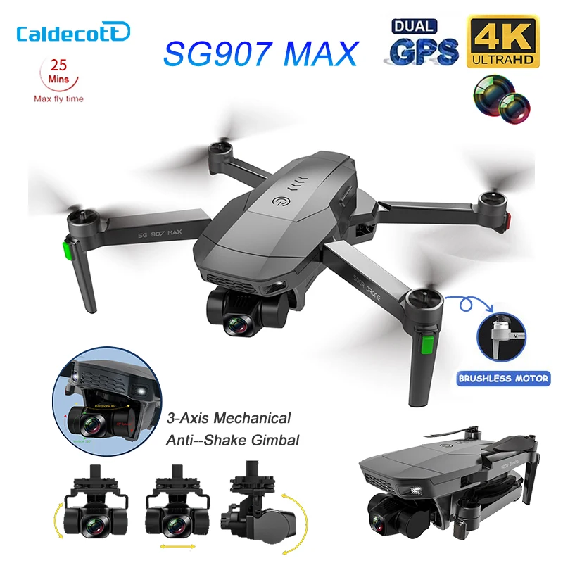 SG907 MAX GPS Drone 4K HD Dual Camera Professional Aerial Photography Brushless Motor 1200M RC Distance Foldable Quadcopter
