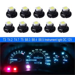 10x t3 t4.2 t4.7 t5 b8.3 b8.4 b8.5 led lâmpada do carro luces led para 1 leds 1210 5050 smd auto interior luz lateral