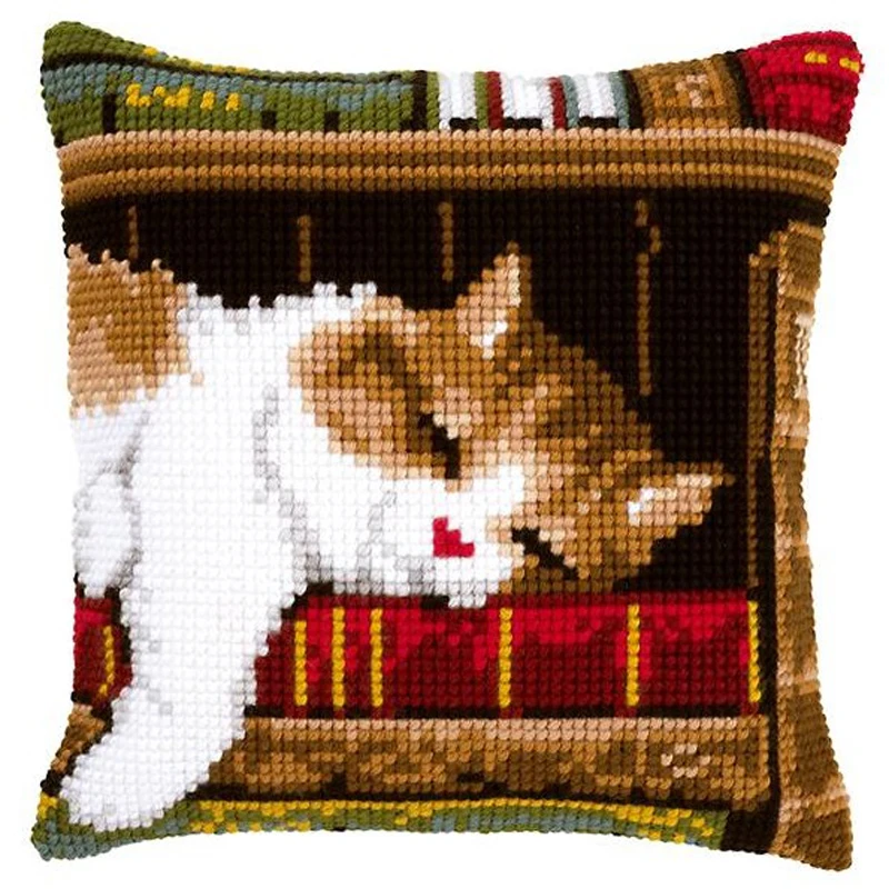 Best Price Latch Hook Cat Cushion Pattern Pillow Case Crochet Art & Crafts Acrylic Embroidery Sofa Bed Cushion Cover Home Decor Best Price Latch Hook Cat Cushion Pattern Pillow Case Crochet Art & Crafts Acrylic Embroidery Sofa Bed Cushion Cover Home Decor