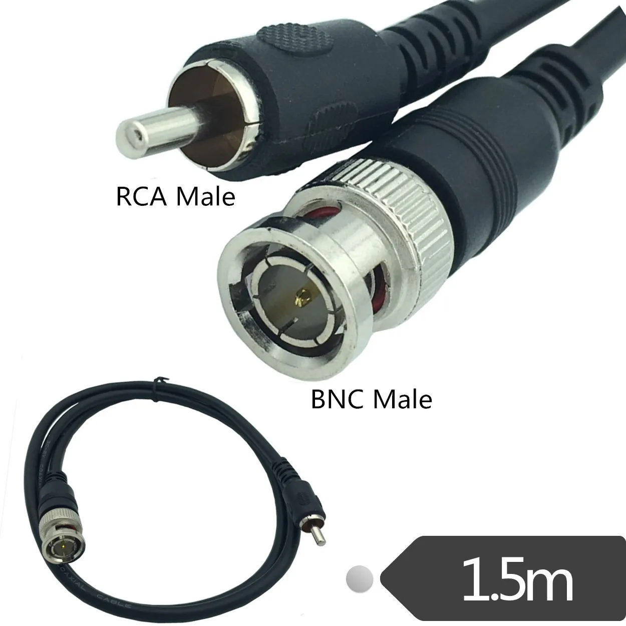 RG59 RCA-M-BNC-M кабель для подключения видео 1,5 м