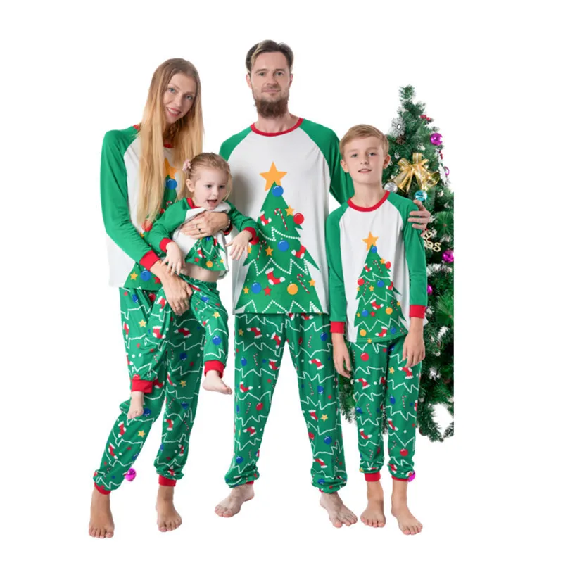 Christmas Pajamas Family Clothing Family Matching Mother Daughter Father Son Clothes Family Clothing Sets New Year C0630