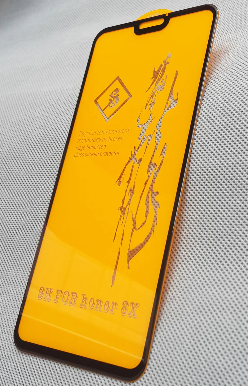 

New full-coated Glue 9H Tempered Glass for Huawei Honor 8X 7X 9 Lite 10 Lite 10 20i 2.5D Curved rounded oleophobic Screen Film