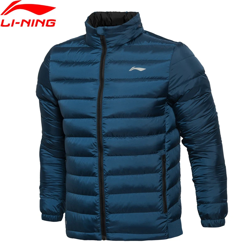 Li-Ning мужское тренировочное короткое пуховое пальто 90% белый гусиный пух