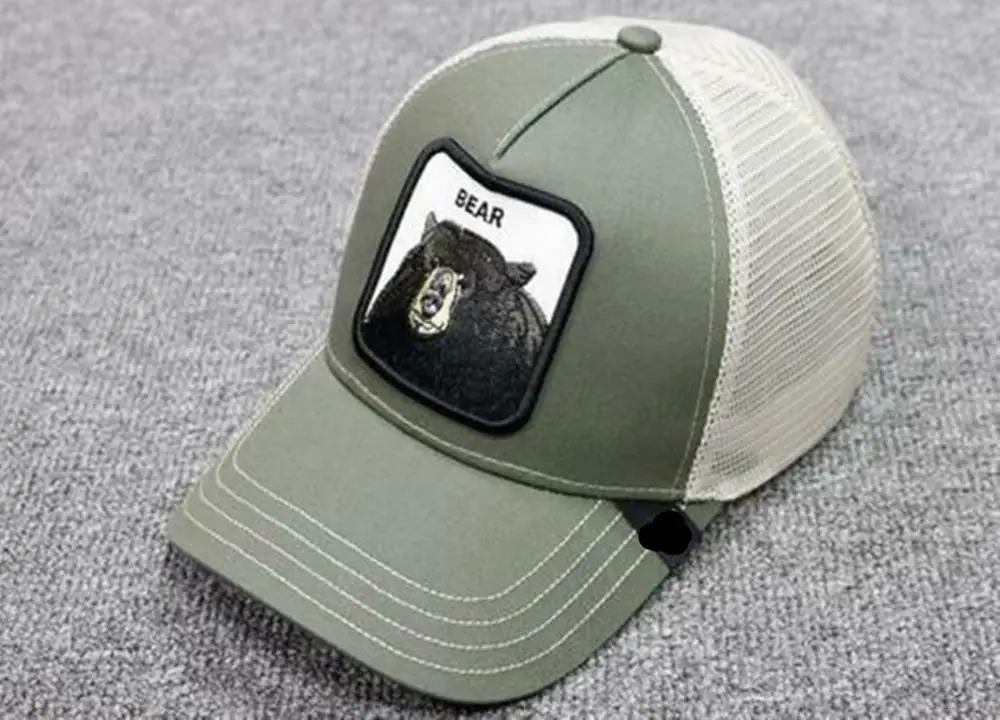 A Originalembroidery BEAR Snapback бейсболка для дальнобойщика козырек животная ферма - Цвет: A