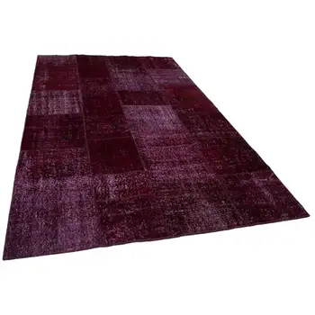 

199x300 Cm Purple Handmade Patchwork Rug-6x10 Ft
