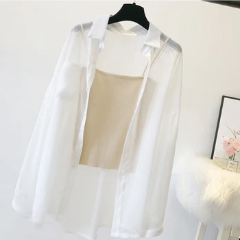 

Ribbed Single Breasted Pocket Women's Summer Coat Turn-down Collar Ladies Coats 2020 Autumn New All Match Casual Female Tops