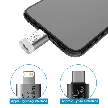 

Portable UVC disinfection UV LED light mobile phone USB interface plug power supply factory OEM wholesale 275 nm UVC Program 1pc