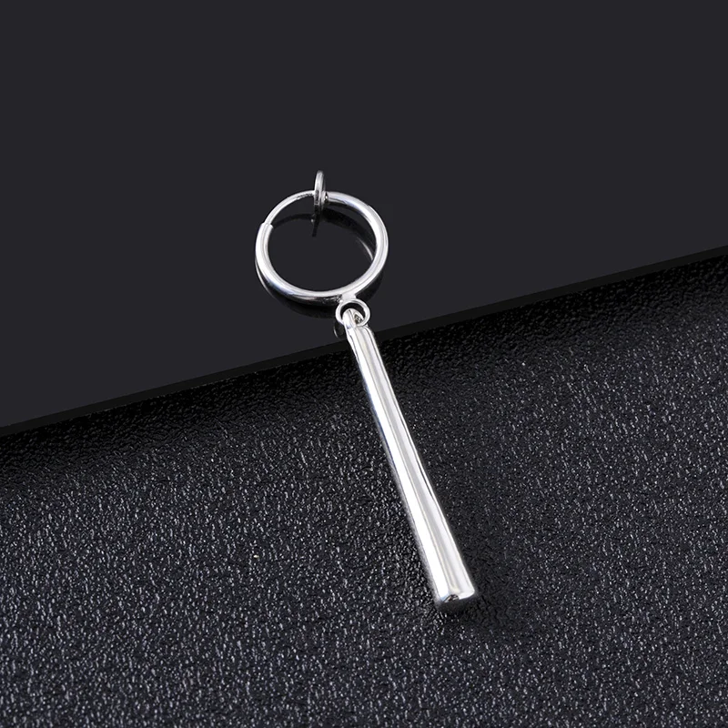 Anime One Piece Roronoa Zoro Earrings Silver Color Metal Sticks Pendant Non-pierced For Men Women Cosplay Jewelry | Украшения и