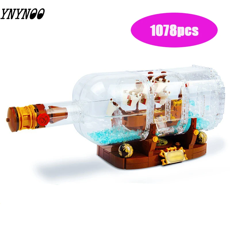 

Sale Pirates Of The Caribbean Ship In Bottle Compatible Legoings 21313 Model Building Blocks Children Birthday Gifts Toys16051