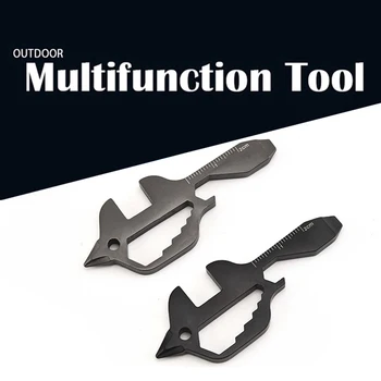 

Outdoor Multi-function Opener Hex Wrench Screwdriver Mobile Phone Holder Tool Card Camping Portable Ultralight Stainless Steel