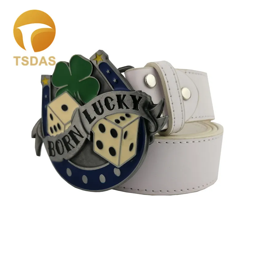 Gamble Lucky Poker Flush Dice мужской металлический ремень с пряжкой съемный костюм для 4 см Ширина ремня подарки - Цвет: 2
