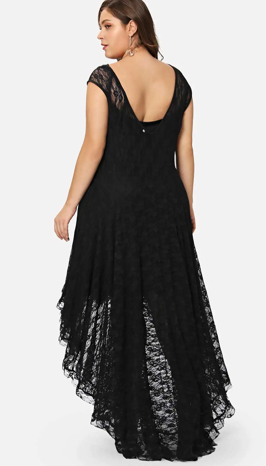 Кружевное женское элегантное Макси-платье больших размеров, летнее черное соблазнительное Клубное с вырезом на спине, халат для женщин, свадебное вечернее платье выше размера d Vestidos