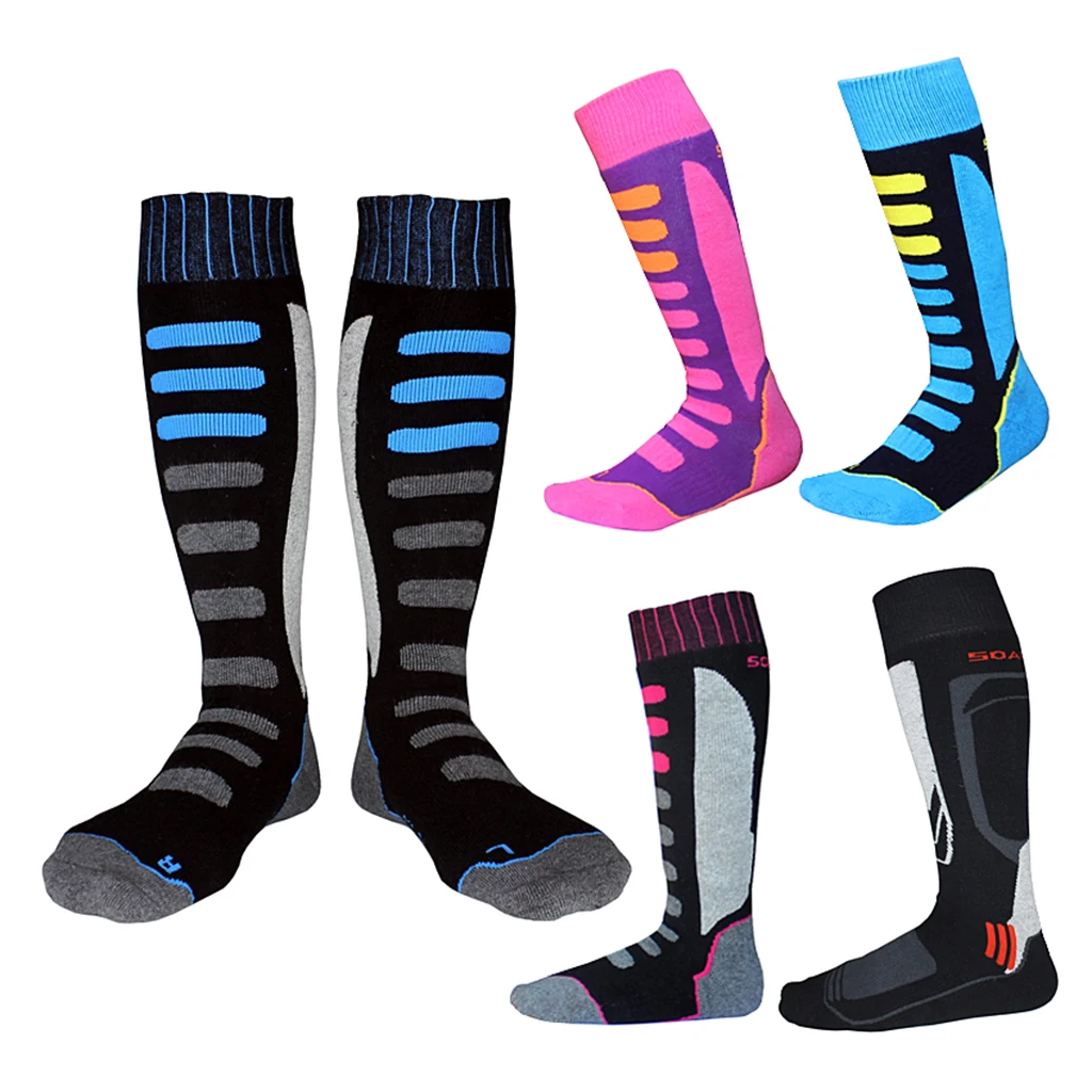 1 Pair Outdoor Thermal High Performance Ski Snowboard Hiking Walking Long Ski Socks Winter Thermal Socks