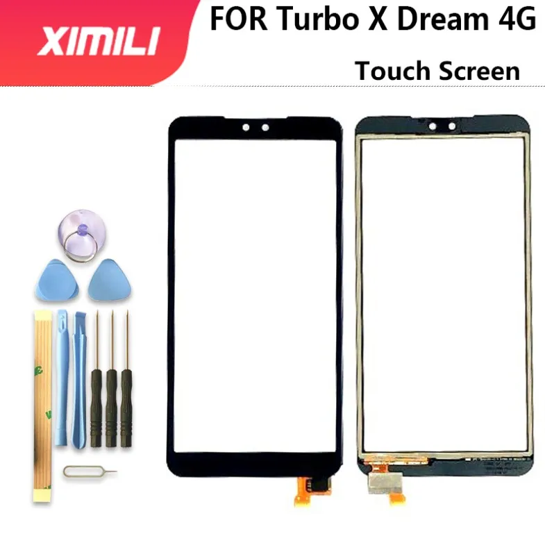 

New 5.45 inch Panel For Turbo X Dream 4G Touch Screen Glass Digitizer Panel Lens Sensor Glass Free Adhesive+tools