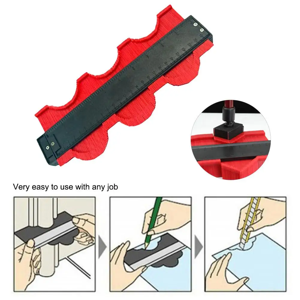 

10 Inch Plastic Profile Copy Gauge Contour Gauge Duplicator Standard 25cm Wood Marking Tool Tiling Laminate Tiles General Tool