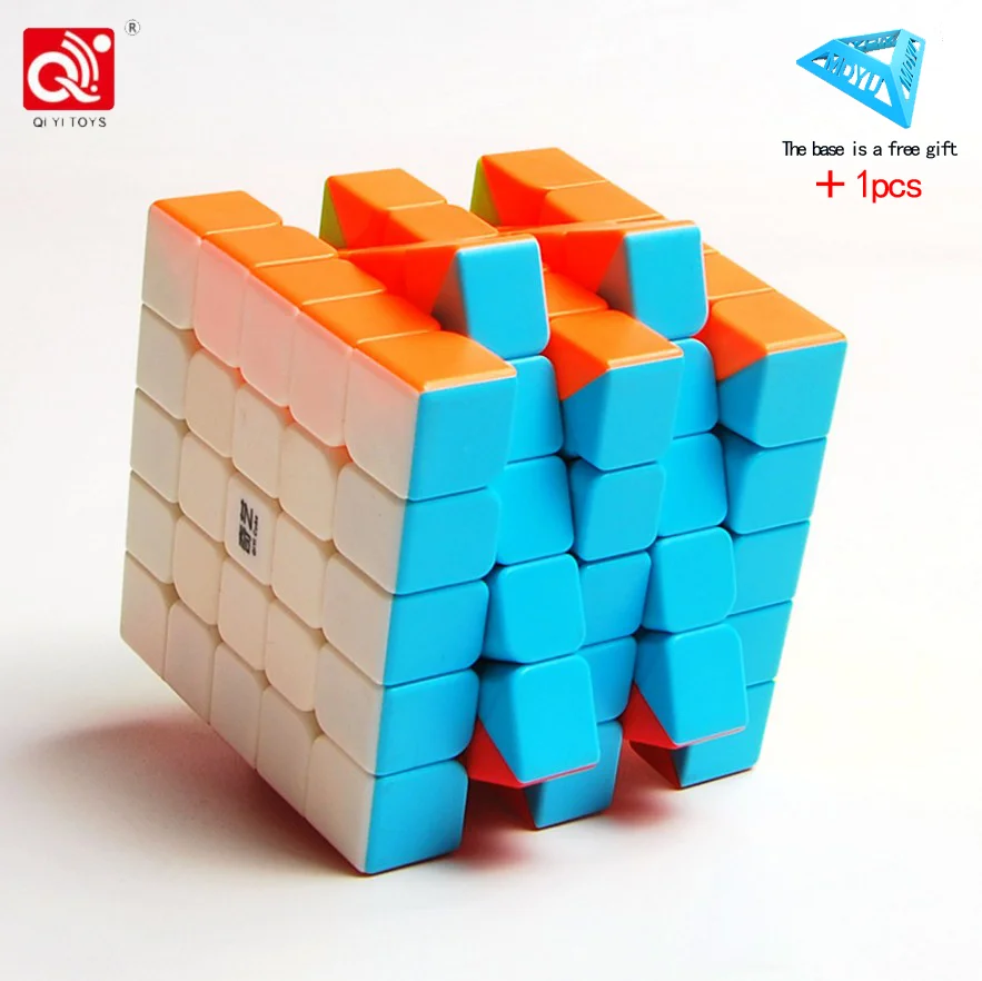 QiYi QiZheng S 5x5x5 волшебный куб скоростная головоломка Профессиональный Neo Magico Cubo черный без наклейки Развивающие игрушки для детей 6 лет