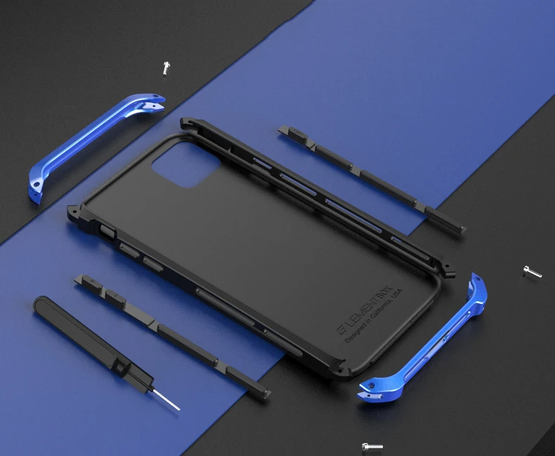 Shockproof Armor Phone Case For iPhone 13 12 Pro MAX 13 Mini 11 XS XR SE 2 8 7 6 Case Aluminum Metal Bumper Matte PC Cover Coque