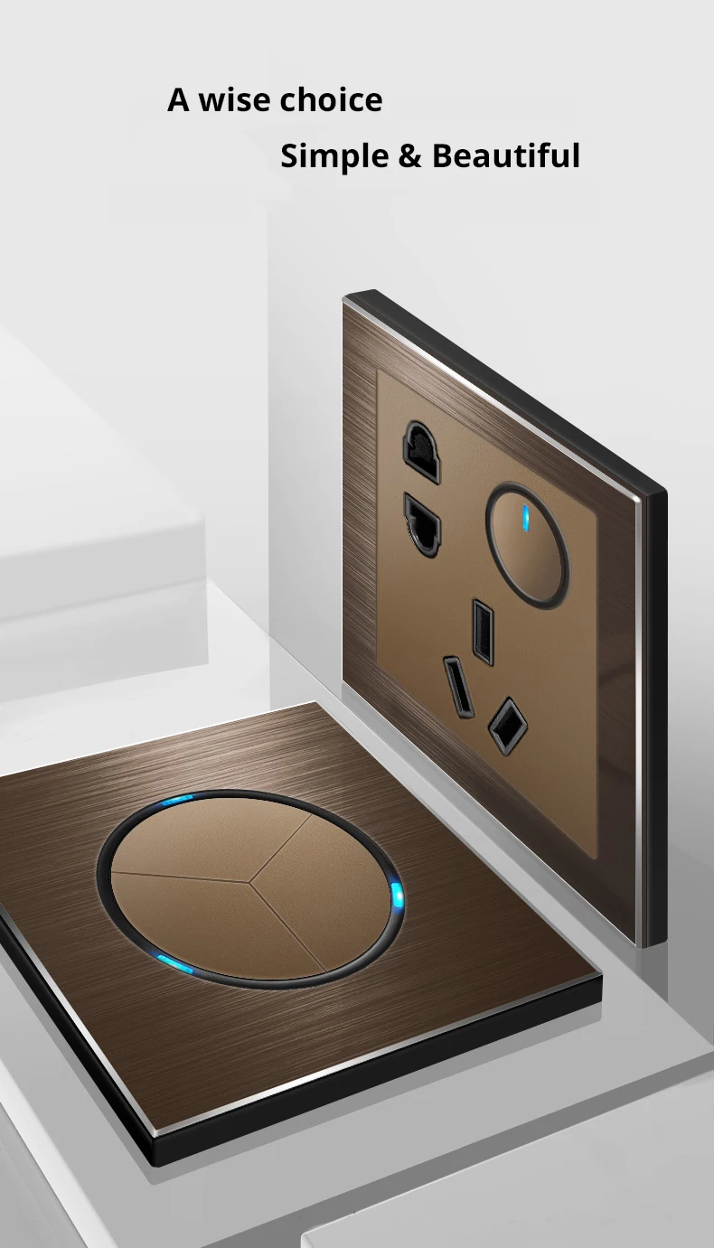 dupla francesa de alumínio marrom, painel de 146*86mm