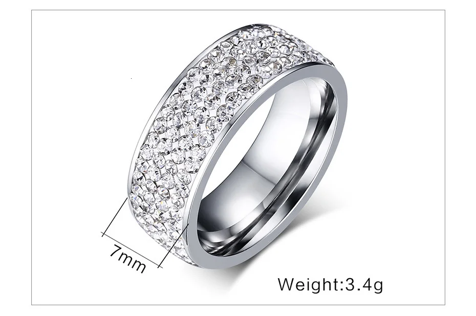 Vnox, обручальные кольца для женщин, 7 мм, нержавеющая сталь, никогда не выцветает, серебряный цвет, обещают любовь, подарки для нее, Анель, Союз