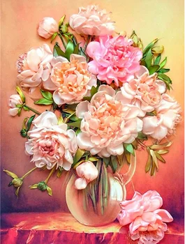 

5D DIY Flowers Dragonfly Diamond Painting Peony Flowers Cross Stitch Full Square/Round Diamond Painting Rhinestones Love Gift