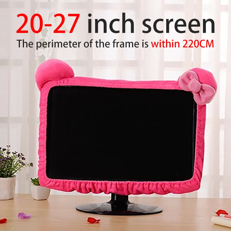 4X (Couverture De Moniteur D'Ordinateur Rose Housse -PoussièRe Pour