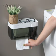 Креативная Водонепроницаемая Ванная комната многофункциональная коробка для салфеток рулон Вынимаемые салфетки двойного использования коробка ткани стойки