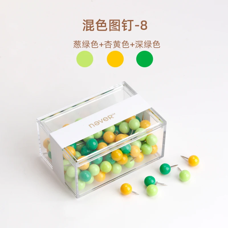colors mixed 08 120 Never Rainbow candy color Thumbtack Pin для мягкого каркаса push-pin Thumb tacks украшения для офиса аксессуары Канцелярские товары 120 шт - Цвет: colors mixed 08 120