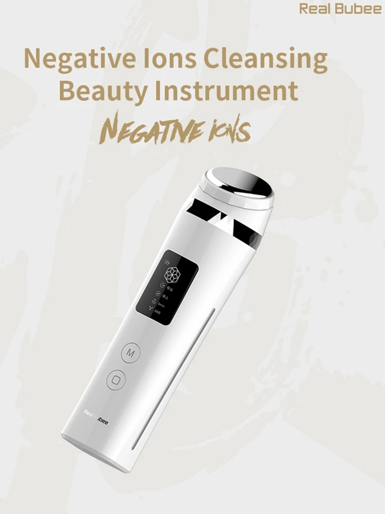 

Real Bubee LED Hot Cold Face Skin Care Device Massager Ultrasonic Cryotherapy Facial Vibration Light Ion Beauty Instrument