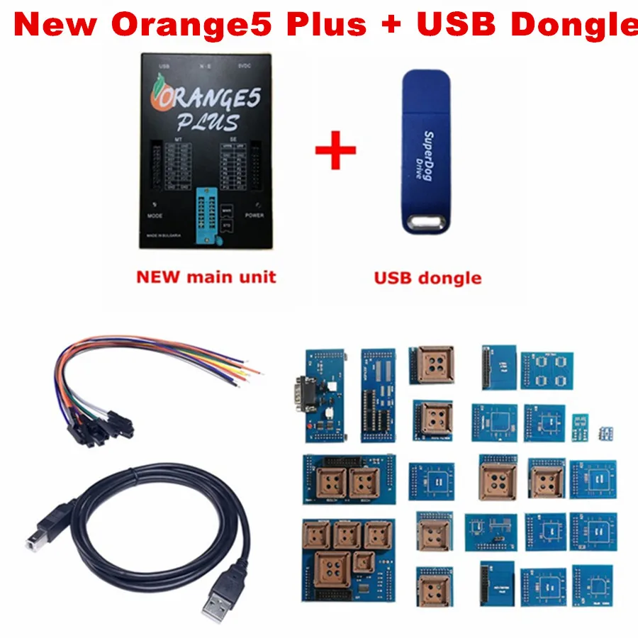 Напрямую с фабрики DHL Orange 5 Plus V1.35 Полные Адаптеры OEM программирующее устройство