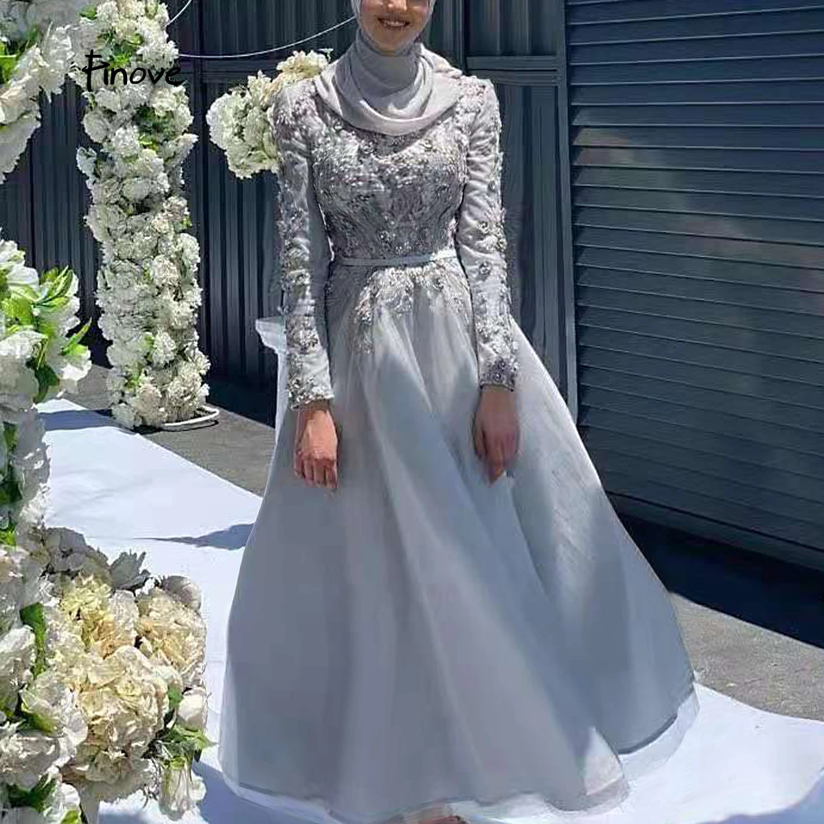 Gown design full sleeves Clearance