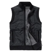 9272# МОЛОДЕЖНЫЙ мужской уличный Повседневный вязаный жилет, мужской осенний и зимний матовый и толстый теплый жилет